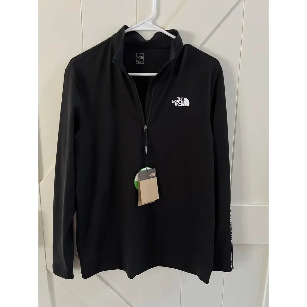 The North Face Made in Korea Black White 1/4 Zip Long Sleeve US Men’s Small - Picture 2 of 13